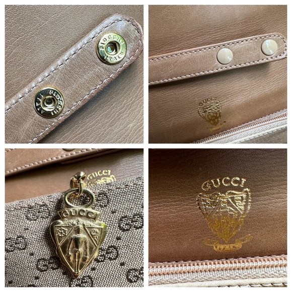 RARE Genuine Vintage GUCCI GG Logo Chain Shoulder Bag Clutch Bag Purse - Picture 15 of 16